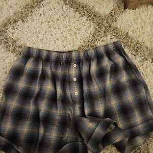 FP Movement by Free People Blue Plaid Pajama Shorts